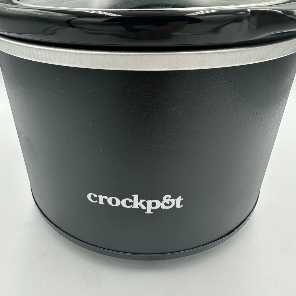 Crockpot SCR151‎ 1.5 Quart Manual Slow Cooker Black Round Mini Dip Warmer Tested
